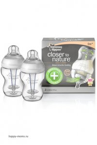Бутылочка для кормления анти-коликовая Tommee Tippee 260 мл. 2шт, интернет-магазин купить