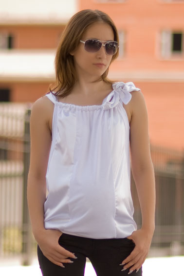 Блузка атласная для беременных арт. 11036 в интернет магазине Happy-Moms.ru