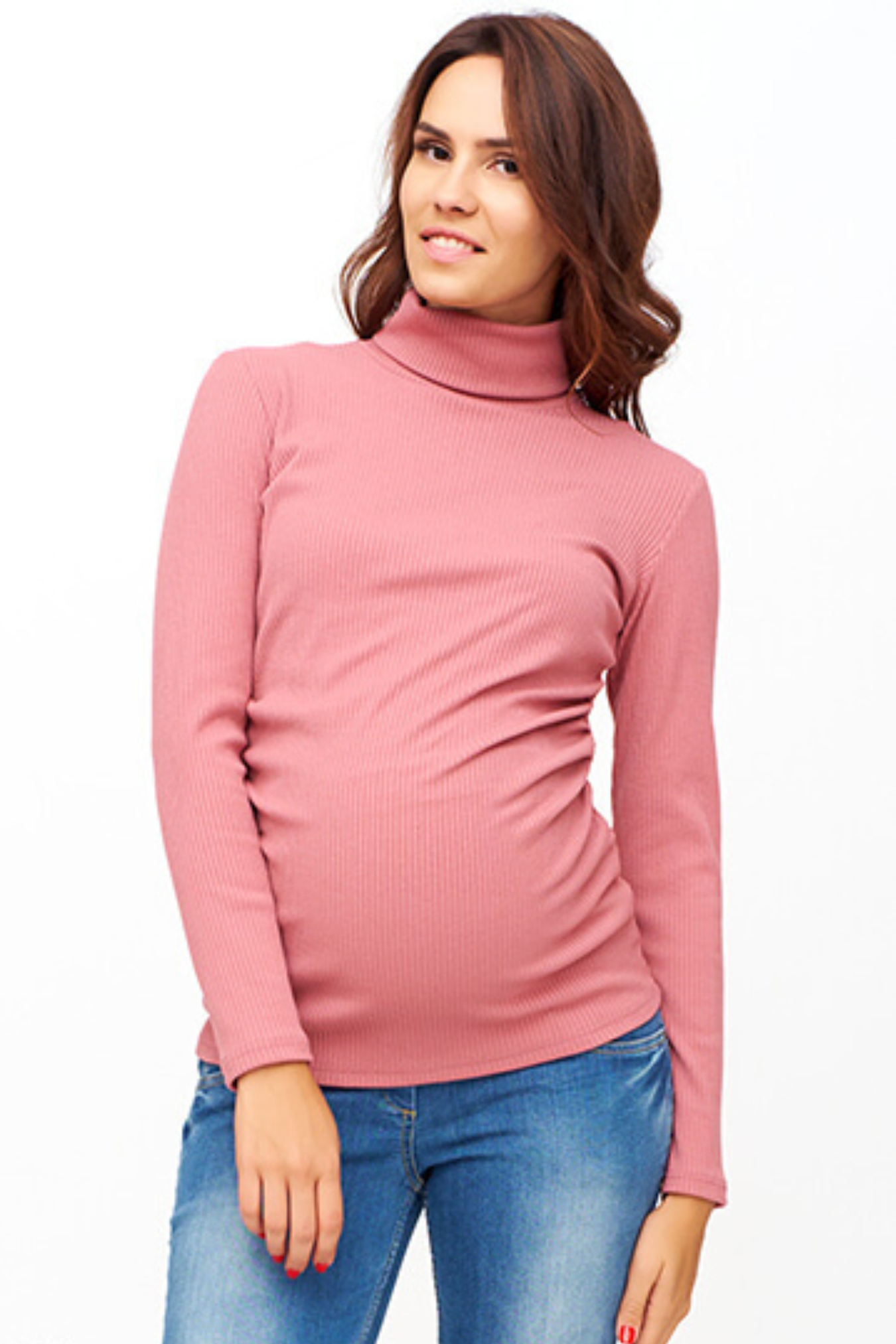Водолазка для беременных розового цвета 11181 интернет магазин Happy-Moms.ru