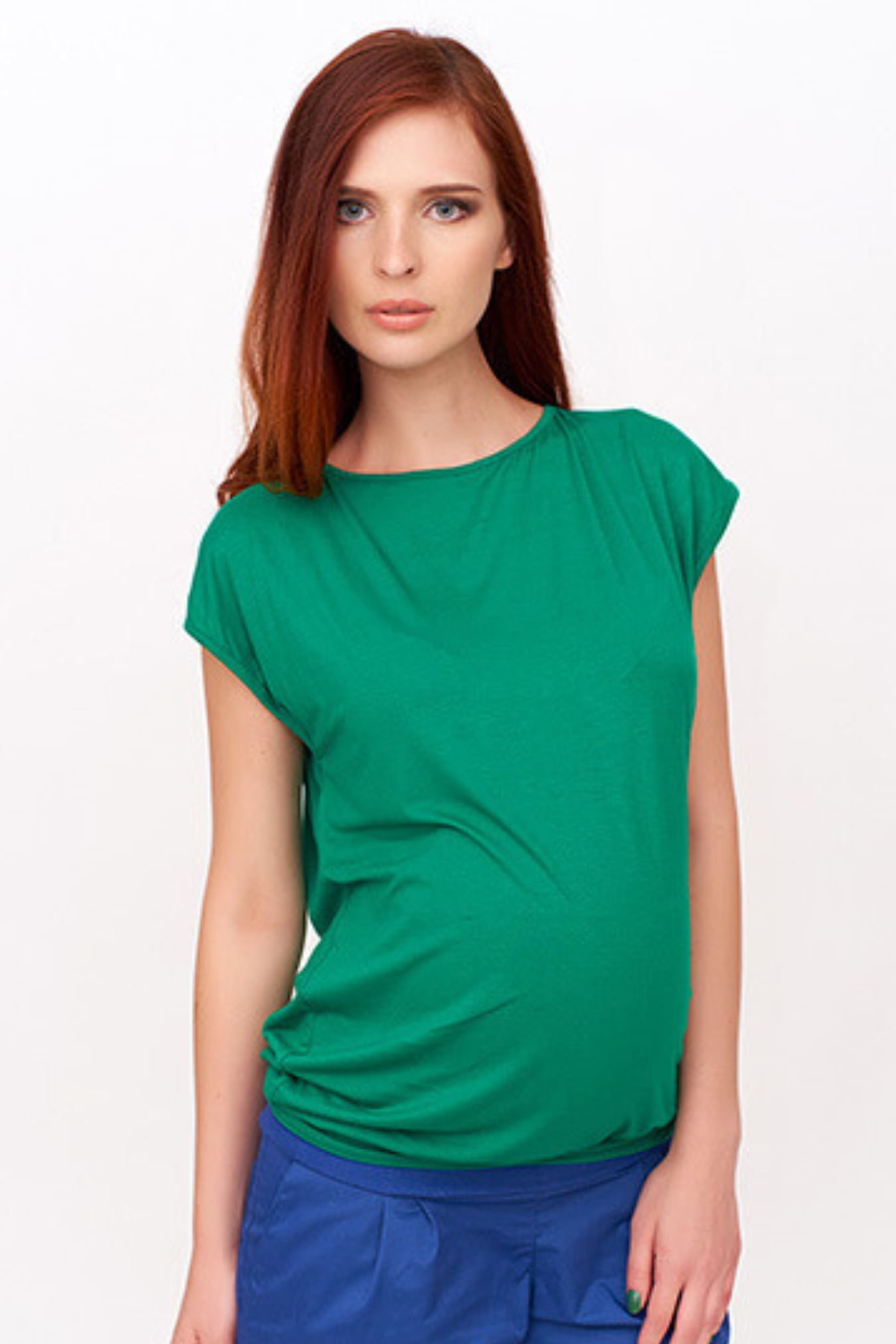 Майка для беременных зеленого цвета 11311 в интернет магазине Happy-Moms.ru