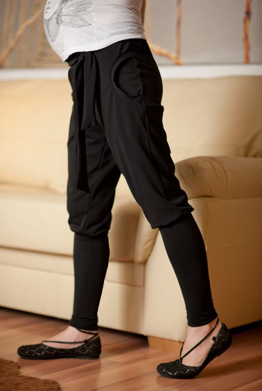 Спортивные черные брюки для беременных