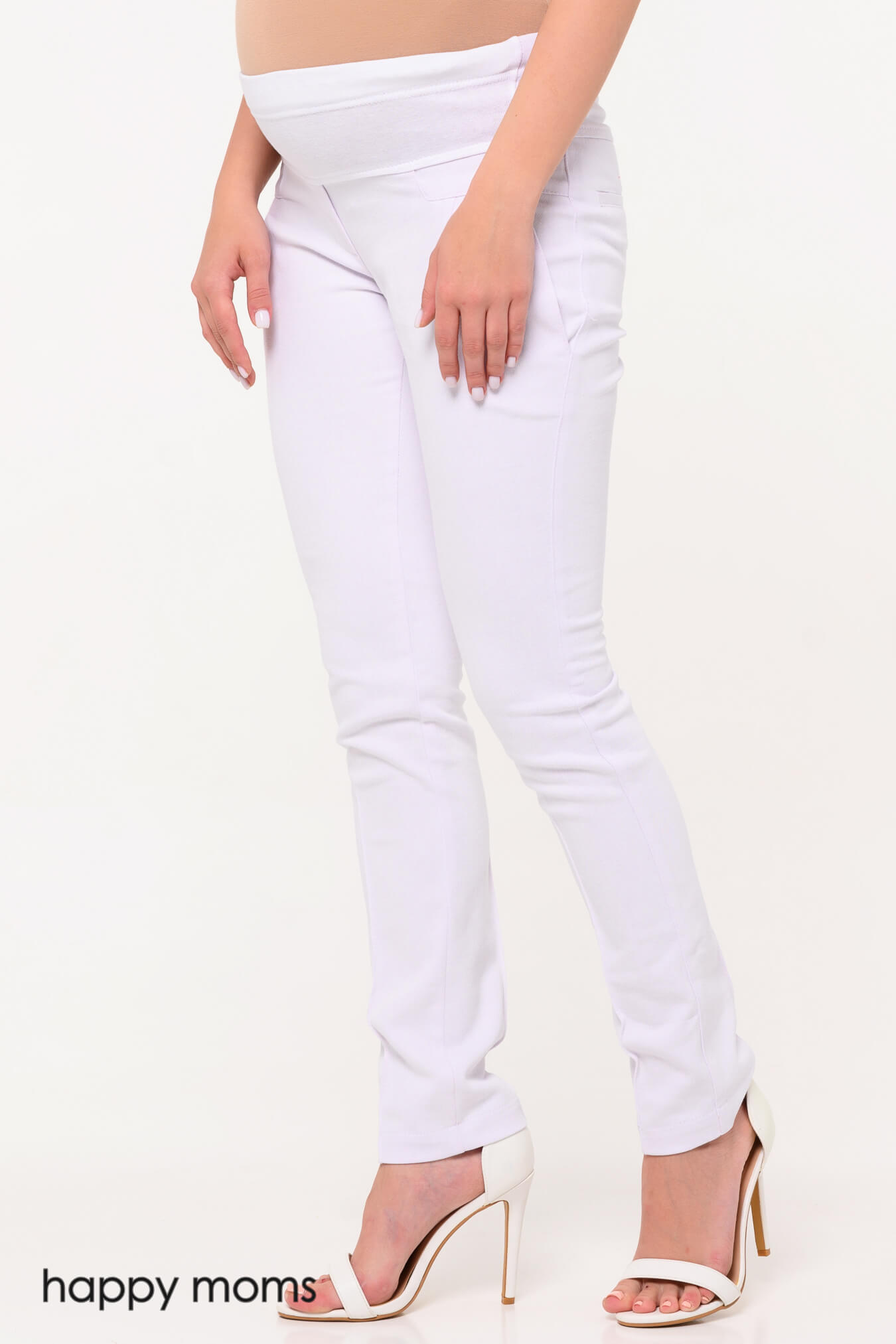Белые джинсы для беременных 44202 интернет магазин Happy-Moms.ru