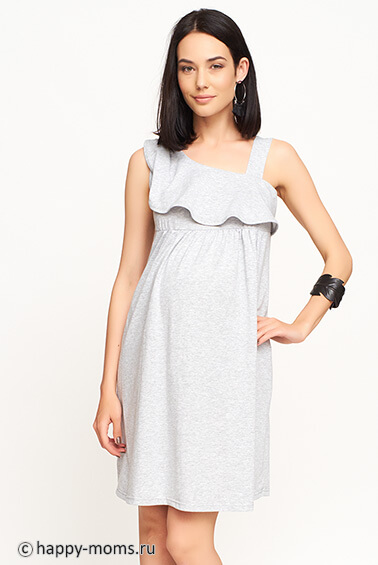 Платье серое для беременных интернет магазин Happy-Moms.ru
