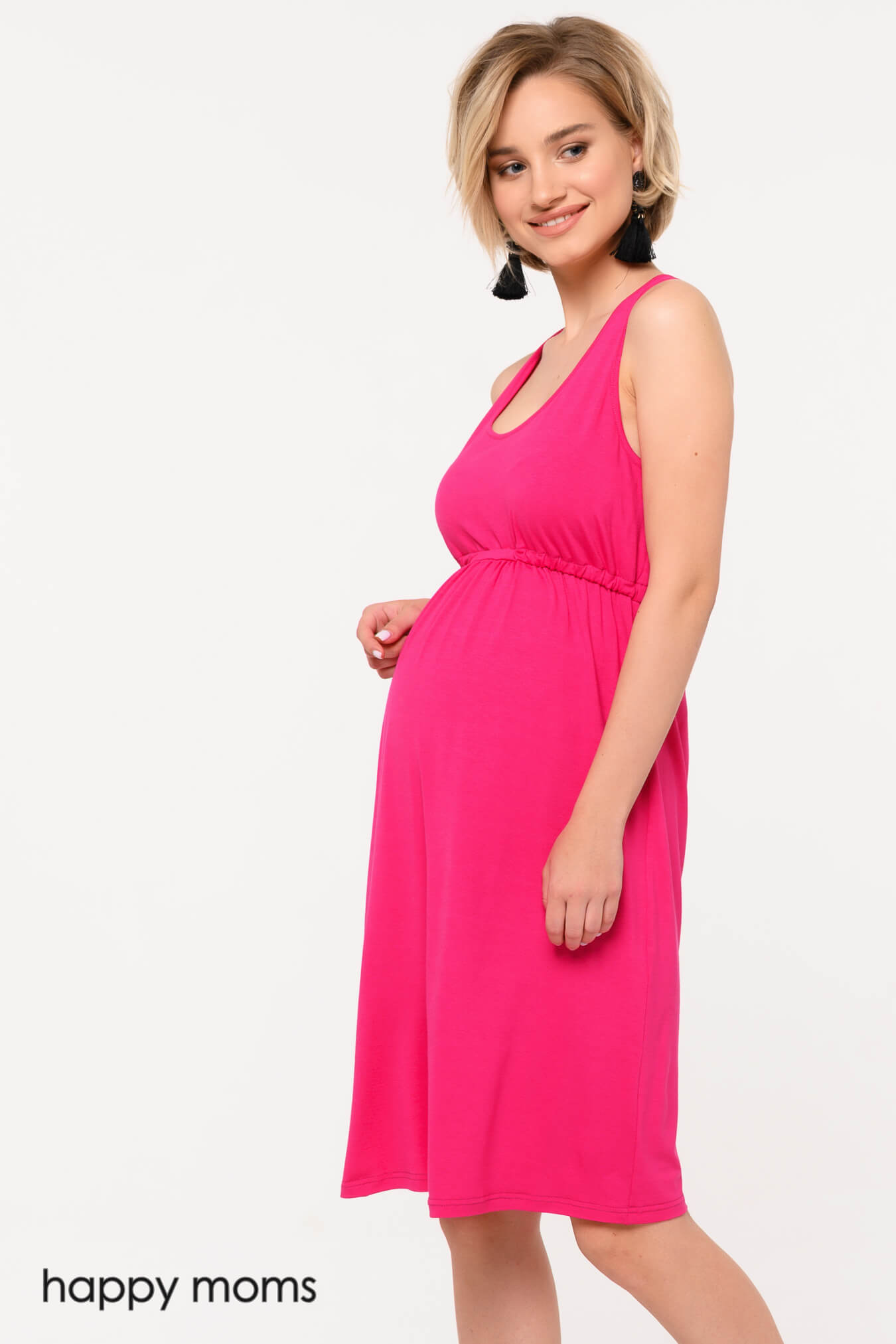 Сарафан для беременных летний женский хлопок платье повседневное домашнее трикотажное в роддом / Happy Moms