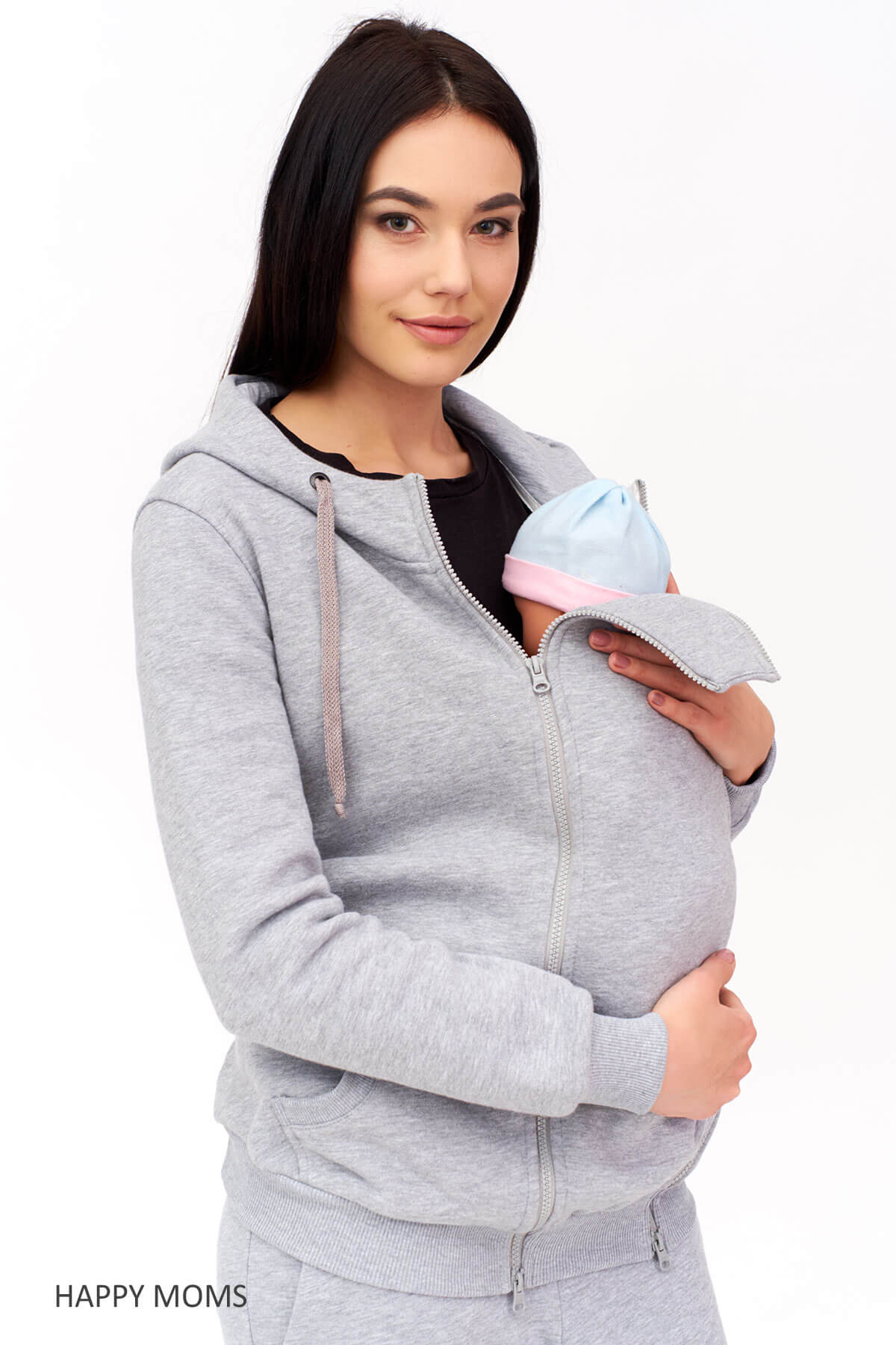 Слинготолстовка для беременных и кормящих серая купить Happy-Moms.ru