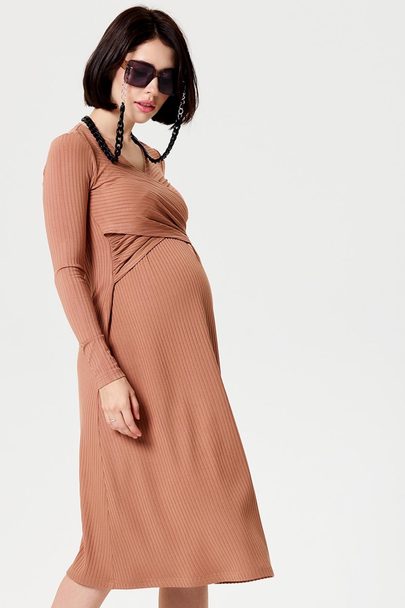 Платье для беременных и кормящих мам повседневное домашнее одежда для кормления грудью в офис / Happy Moms