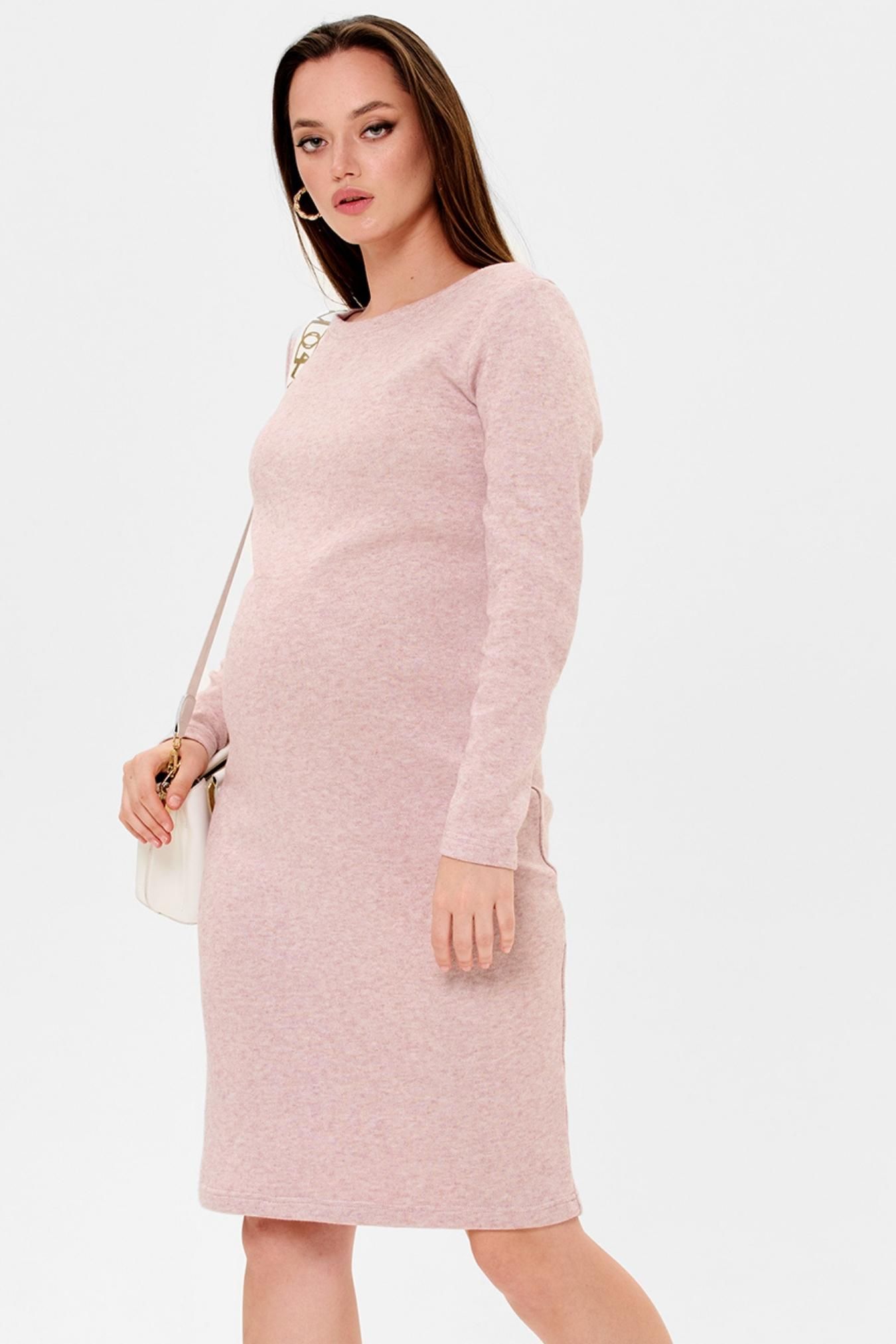 Платье для беременных повседневное с рукавом теплое