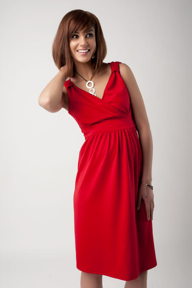 Красное платье для беременных 99065 интернет магазин Happy-Moms.ru