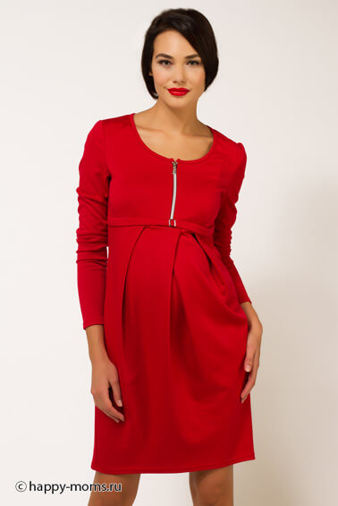 Красное платье для беременных купить Happy-Moms.ru
