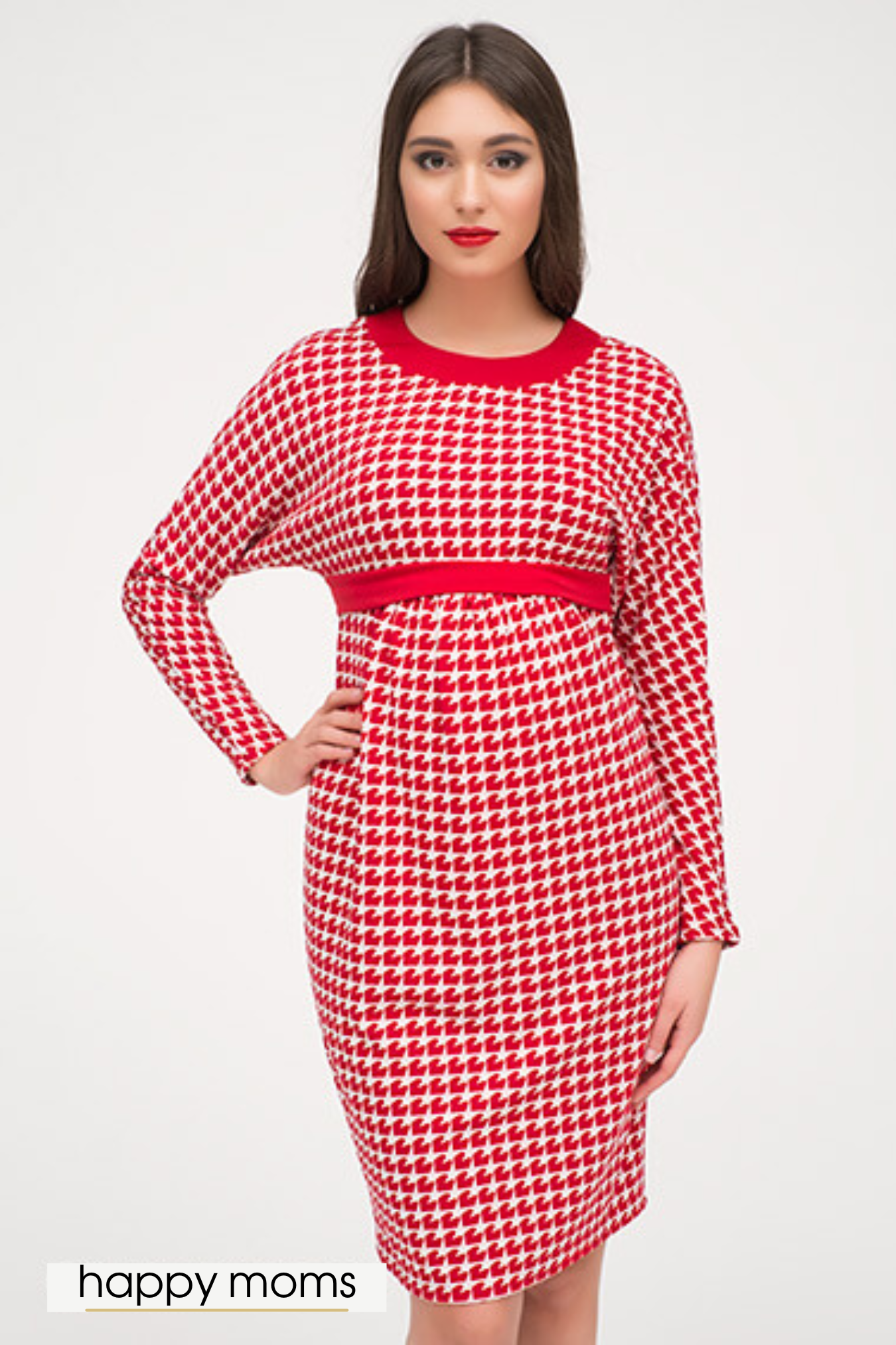 Платье для беременных красное арт. 99238 в интернет магазине Happy-Moms.ru