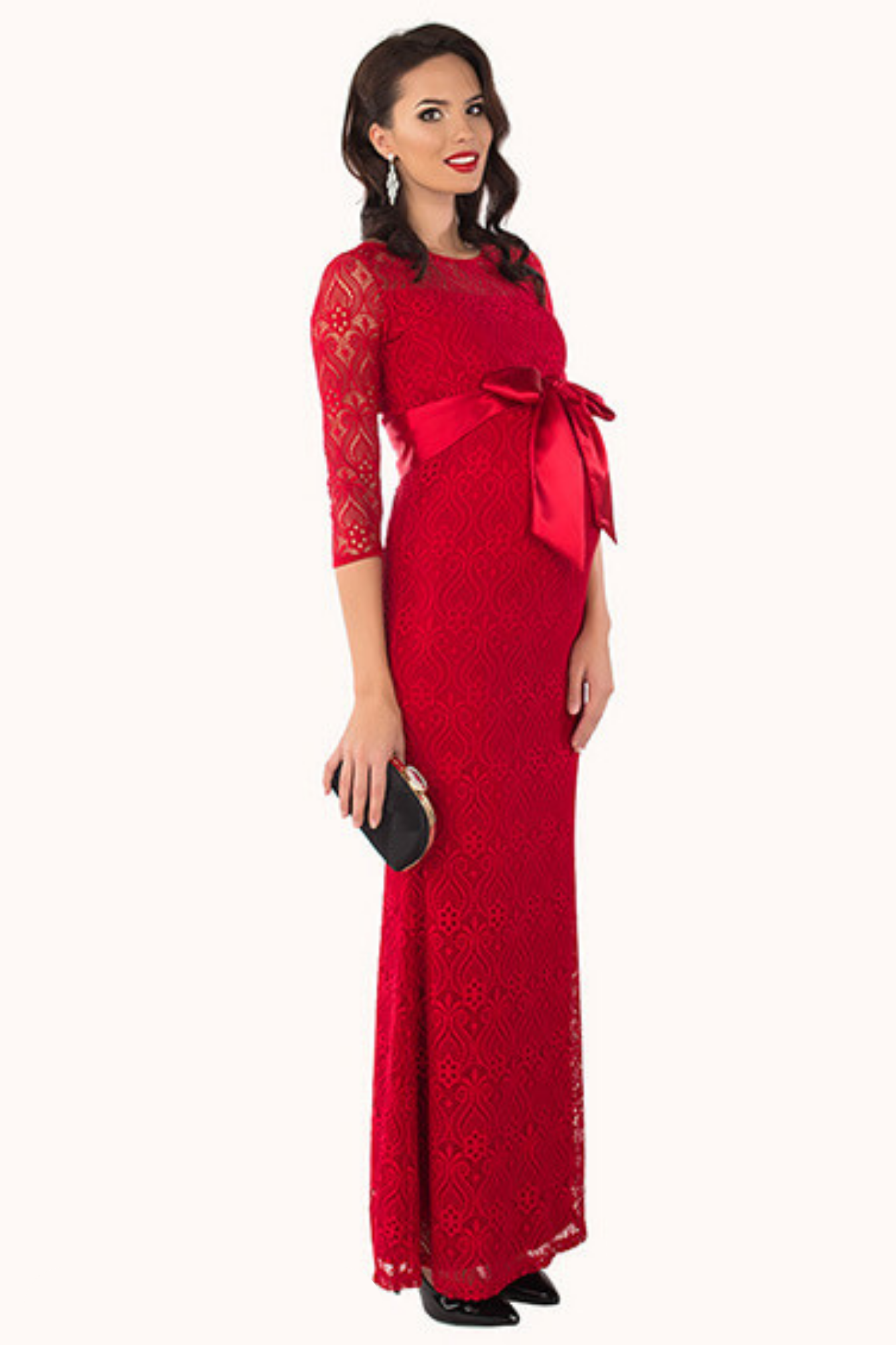 Красное нарядное платье для беременных интернет магазин Happy-Moms.ru