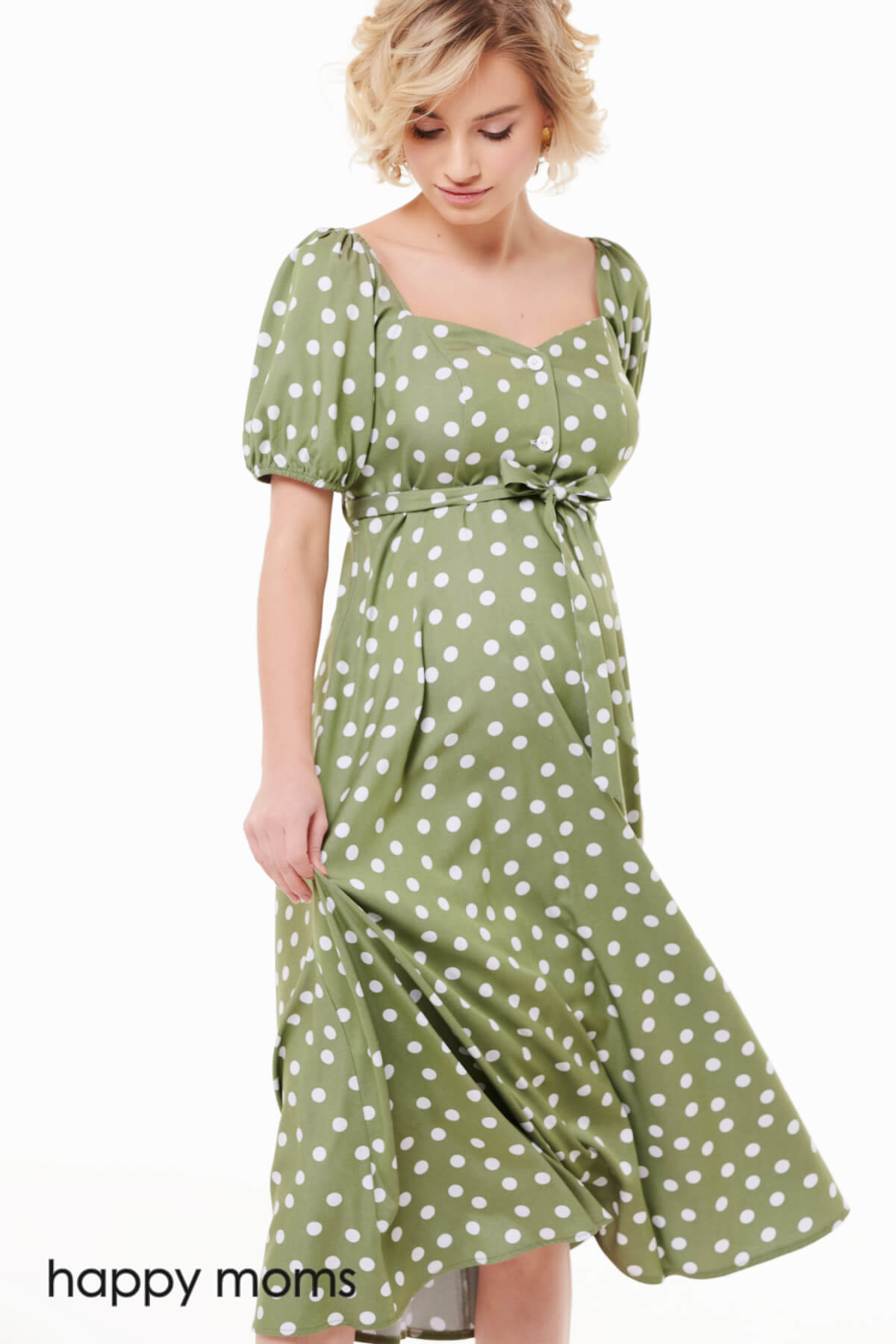 Платье для беременных и будущих мам летнее легкое длинное нарядное / Happy Moms
