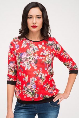 Блузка для беременных красный купить в интернет магазине