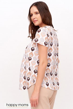 Домашняя блузка для кормления с коротким рукавом 33058 в интернет магазине купить