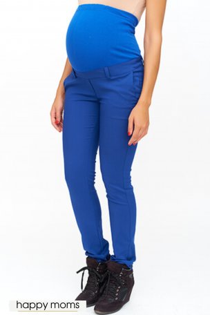 Ярко-синие брюки для беременных купить интернет магазин
