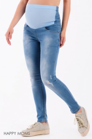 Голубые джинсы для беременных купить интернет магазин