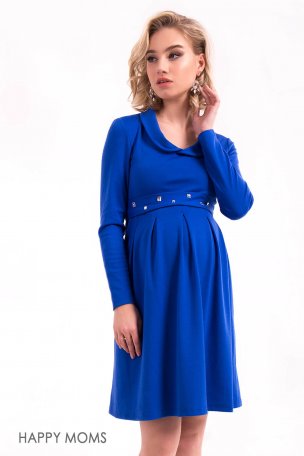 Платье для будущих мам синее купить интернет магазин