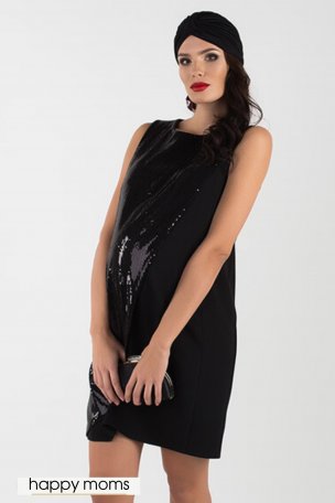 Чёрное платье для беременных из крепа интернет магазин купить