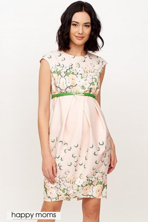 Cветло-розовое платье для беременных купить в интернет магазин