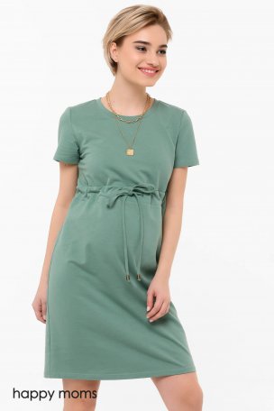 Платье оливкового цвета беременных
